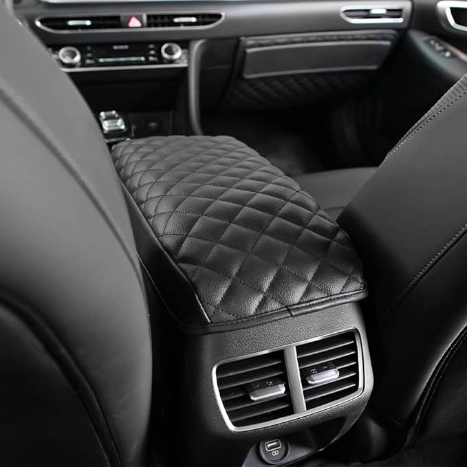KMMOTORS Sonata(2020-2025) DN8, Center Console Cover, Armrest Cushion, Console Protector, Sonata Accessories (DN8, Black)