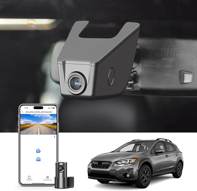 Mangoal Front 4K & Rear 1080P Dash Cam Custom fit for Subaru Crosstrek 2018 2019 2020 2021 2022 2023 (Model A),Base Limited Premium Sport etc,Integrated OEM Look,UHD 2160P Video, App & WiFi,128GB Card
