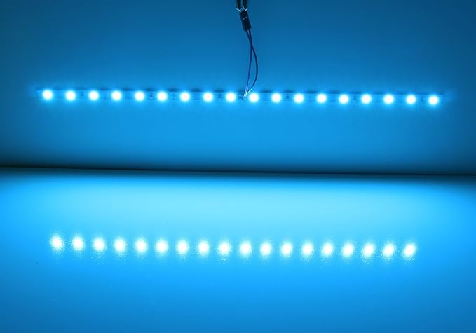 iJDMTOY 18-SMD-5050 LED Strip Light Compatible with Car Trunk Cargo Area or Interior Illumination, Ice Blue