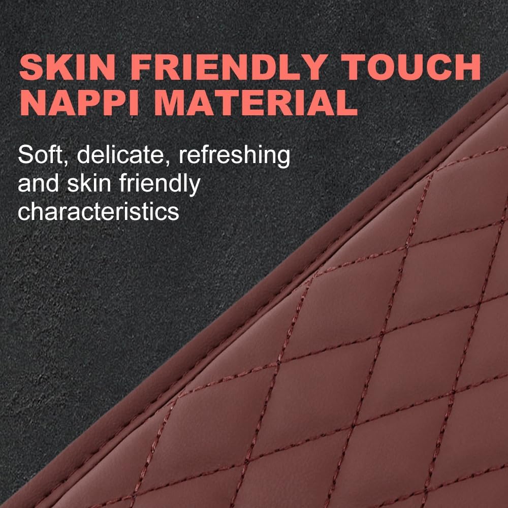Memory Cotton Leather Car Armrest Box Pad, 2025 New Universal Style Memory Cotton Car Armrest Box Pad, Upgrade Vehicle Seat Box Cushion Protector for SUV Truck (Grey)