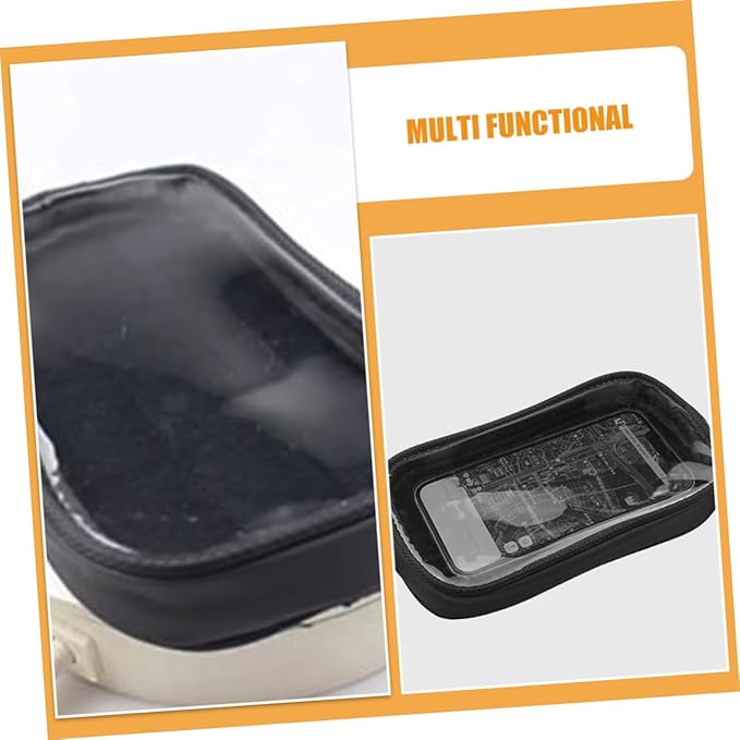 Magnetic Motorcycle Tank Bag with Waterproof Pu Leather Small Motorcycle Fuel Tank Bag Touchscreen Phone Holder