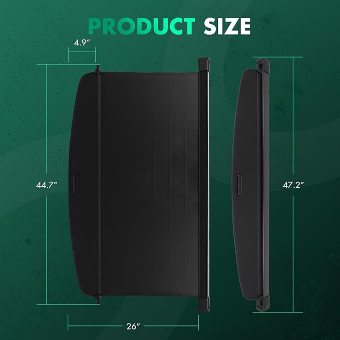 Cargo Cover for 2017-2018 Fit for Mercedes-Benz GLC250 2.0L 2016-2022 Fit for Mercedes-Benz GLC300 2.0L Retractable Rear Trunk Cargo Shade Luggage Security Cover Shielding Waterproof