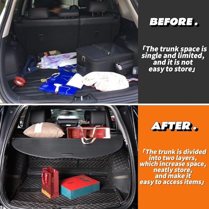 Cargo Cover No Gap Fit for 2020-2025 Subaru Outback Retractable Trunk Rear Security Cover Shielding Shade Trunk Cover No Gap