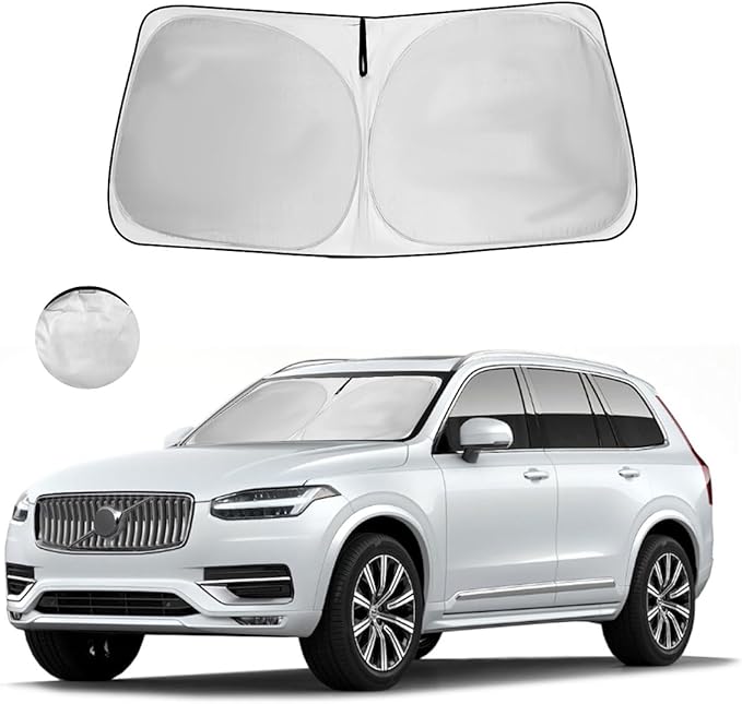 Windshield Sun Shade for Volvo XC90 2016-2025 2026 Custom Fit Front XC-90 Window Sunshade Fodable Car Sun Visor UV Protector Heat Shield Cover, Keep Car Cool Accessories