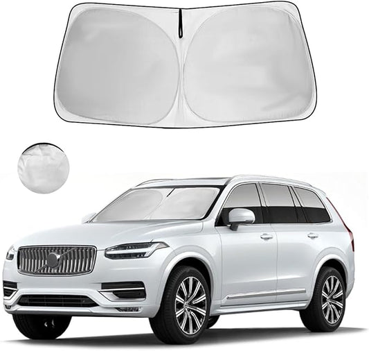 Windshield Sun Shade for Volvo XC90 2016-2025 2026 Custom Fit Front XC-90 Window Sunshade Fodable Car Sun Visor UV Protector Heat Shield Cover, Keep Car Cool Accessories