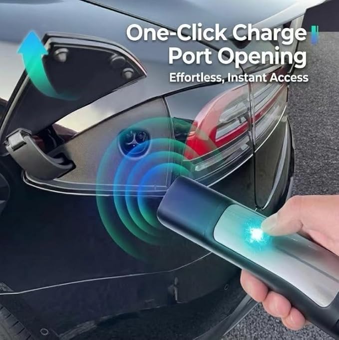Level 2 EV Charger for Tesla (NACS Connector), 40A 240V NEMA 14-50 Plug, 25FT Cable Portable EV Charger for Home/Outdoor, Adjustable 16-40A with LCD Display, ETL Certified Fast Charging