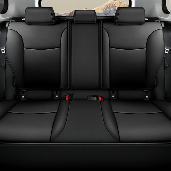 AOMSAZTO Custom Fit for Toyota Corolla LE 2023 2024 2025 2026 Faux Leather Car Seat Covers Full Set Compatible Airbag Car Seat Protector Black (Black, 2023-2026 Corolla LE)
