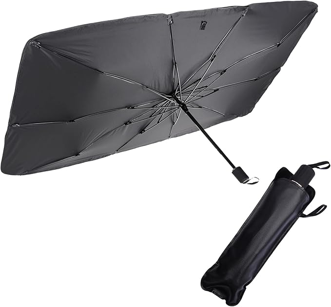 Foldable Car Windshield Umbrellas, Sun Shade Umbrella for Front Windows, Suitable for Windshields of Various Car Models (Large)