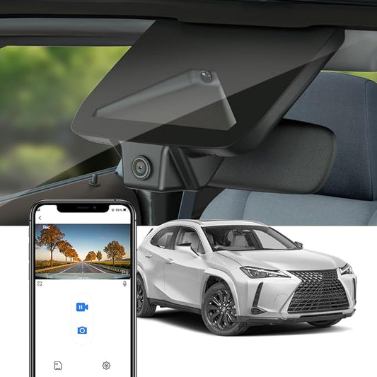 Fitcamx 4K Dash Cam Suitable for Lexus UX 300h 2025-2026 Premium F Sport Handling Design, OEM Factory Look, UHD 2160P Video, Built-in WiFi & APP, Loop Recording, G-Sensor, Plug & Play, 64GB Card