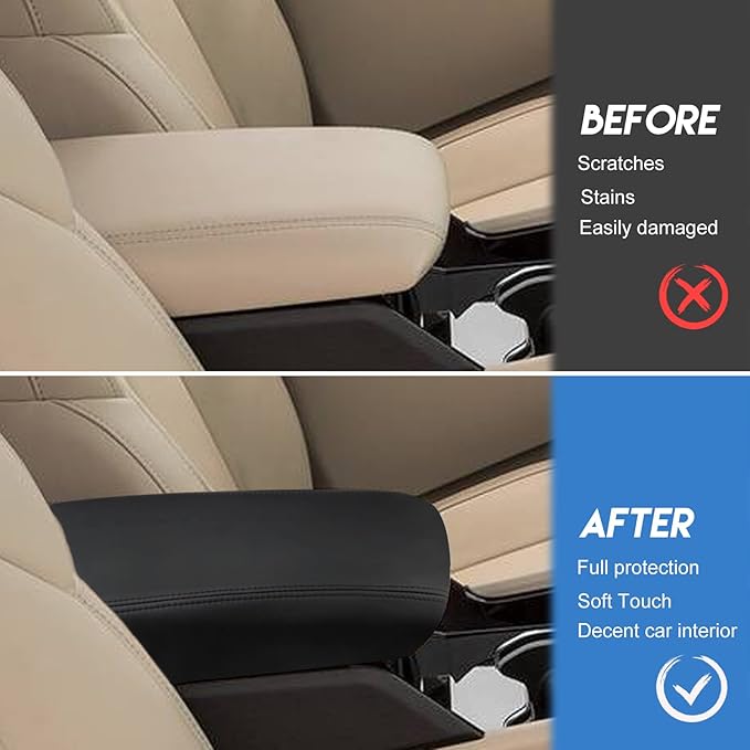INTGET Center Console Cover for 2026 Jeep Grand Cherokee Accessories 2022 2023 2024 2025/Grand Cherokee L 2021-2026 Car Armrest Arm Rest Box Dog Seat Cover Pad Console Lid Protection Saver(Black)