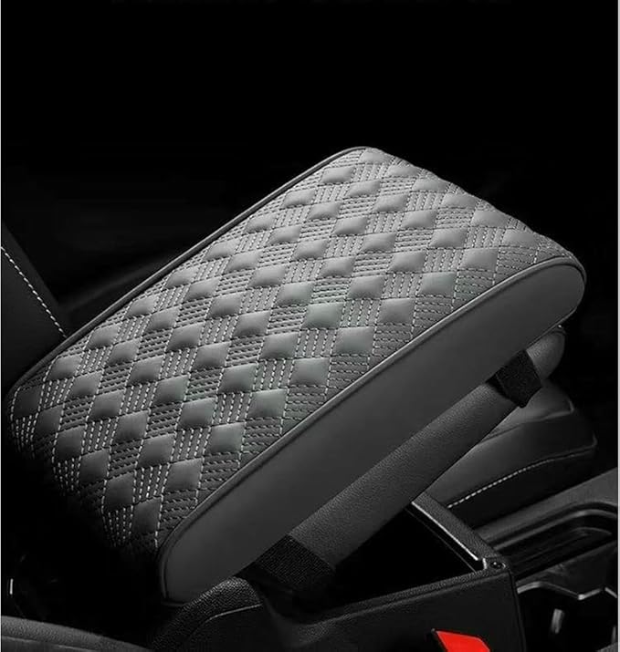 Car Armrest Cushion for Ma-zda CX-30 CX30 2019-2025, Leather Car Center Console Cover Box Pad Memory Foam Arm Rest Mat Accessories,A/Black