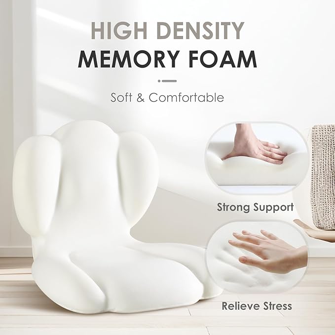 FLORICH Memory Foam Truck Seat Cushion,Car Seat Cushion and Lumbar Support Pillow for Office Chair, Ergonomic Back Support & Sciatica Relief for Long Drives(Green)