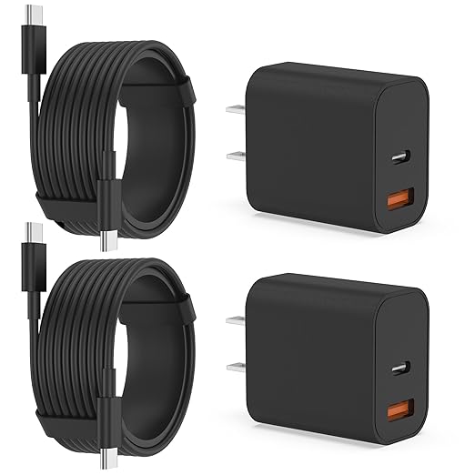 iPhone 17 16 15 Charger Fast Charging,20W USB C Wall Charger Block with 10ft Type C to C Cable Cord for Apple iPhone 17/17 Pro/17 Pro Max/17 Air/16/16 Plus/16 Pro/16 Pro Max/15 Pro Max/iPad Pro Black