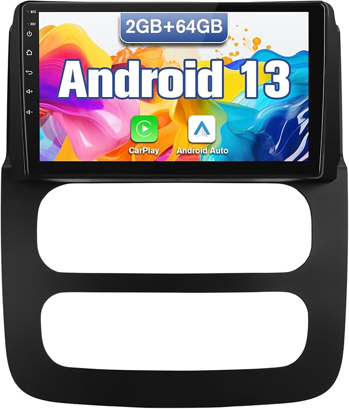 Android 13 [2GB+64GB] Car Stereo for Dodge RAM 1500/2500/3500 2002-2005，Car Radio with Touchscreen Support Wireless Carplay/Android Auto/Mirror Link/WiFi/Bluetooth/SWC/Backup Camera