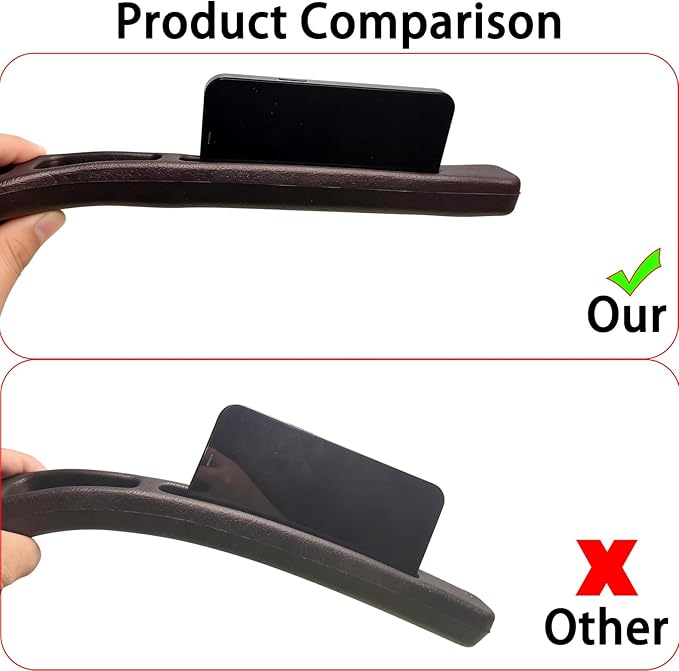 Car Seat Gap Filler Organizer of 2 - No Drop Seat Guard, Universal Car Seat Gap Filler, Durable Non-Slip Material, Easy 10-Second Install for Cars, Trucks & SUV(Red)