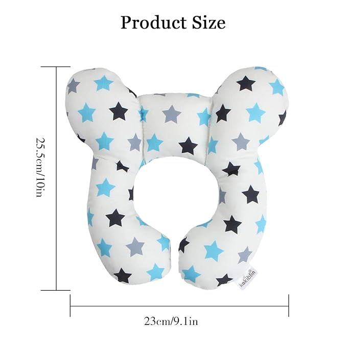Baby Travel Pillow Toddler Head and Neck Support Pillow for Baby Pushchair,Car Seat,Travel(White)