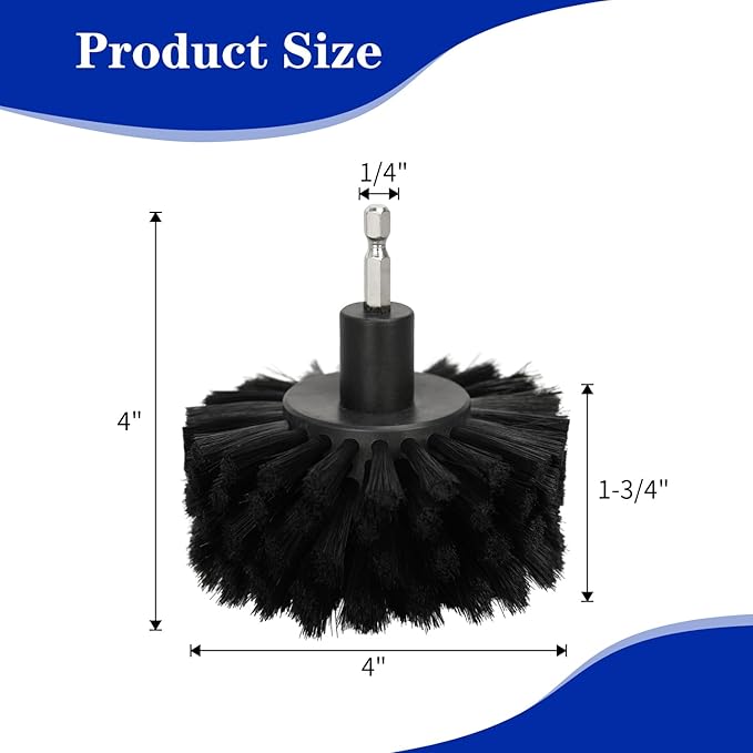 Soft Bristle Leather Brush for Drill, for Leather, Car Interior, Car Wheel, Upholstery, Furniture, Carpet