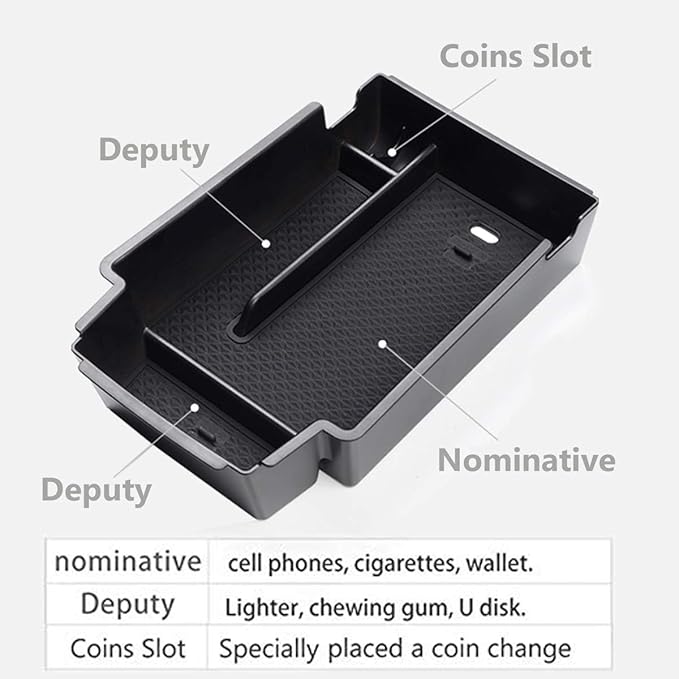 TTCR-II for Chevy Blazer Center Console Organizer 2019-2024 2025, for 2019-2024 2025 Chevy Blazer Console Organizer Tray Secondary Storage Box