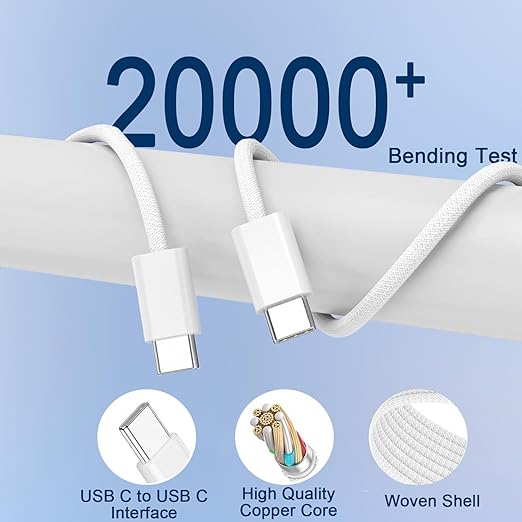 for iPhone 17 16 Charger Fast Charging,20W iPhone 17 Charger USB C Chargers USBC to USBC Cable for iPhone 17/17 Air/17 Pro/17 Pro Max/16/16e/16 Pro/16 Pro Max/15/15 Plus/15 Pro/15 Pro Max/iPad/AirPods