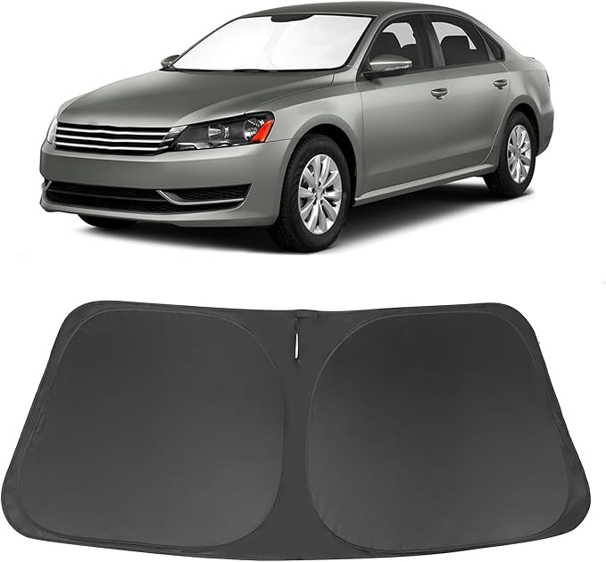 Windshield Sun Shade Custom Fit for 2012-2022 Volkswagen VW Passat Accessories Foldable Sunshade Sun Blocker Protect Car from Sun Rays & Heat Damage Keep Car Cooler