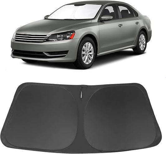 Windshield Sun Shade Custom Fit for 2012-2022 Volkswagen VW Passat Accessories Foldable Sunshade Sun Blocker Protect Car from Sun Rays & Heat Damage Keep Car Cooler