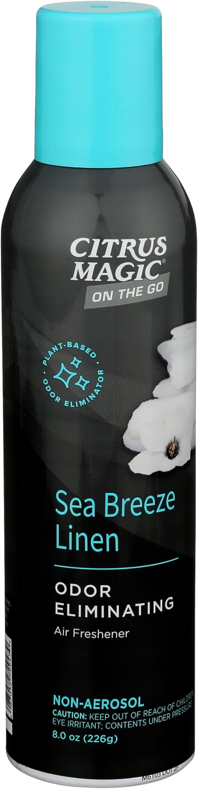 Citrus Magic On The Go Odor Eliminating Air Freshener Spray for Auto, Sea Breeze Linen, 8-Ounce, Pack of 2