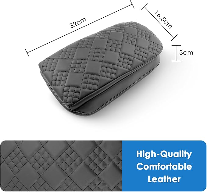 2019-2026 XC40 Center Console Cover for Volvo XC40 (Core/Plus/Ultra/Ultimate/Momentum/R-Design/Inscription), Cushion &Comfy Leather Armrest Cover 2023 2024 2025 XC40 Accessories (Padded)