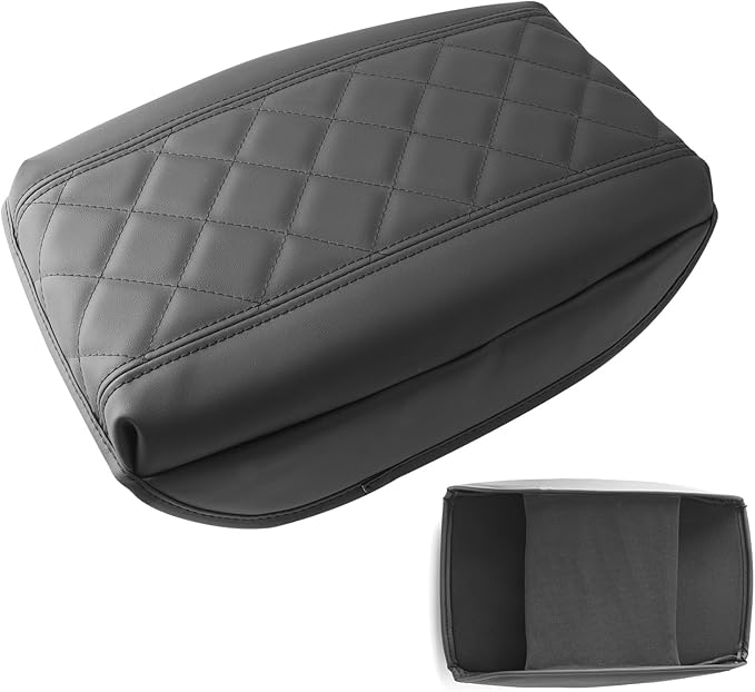 SXCY for 2024 2025 Ford Ranger Armrest Cover 2024 2025 Ranger Center Console Cover 2025 Ranger Middle Console Cover 2024 2025 Ranger (Lariat/Raptor/XL/XLT) Accessories (Adding Pad with Argyle Pattern)