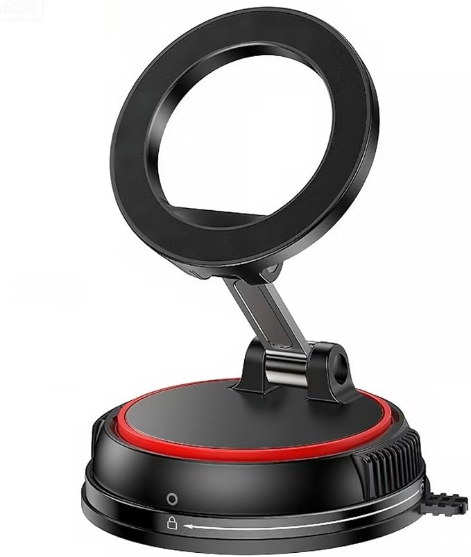 Upewefi 2026 Upgraded Car Phone Holder for Mag Safe, 3500gf Strongest Magnetic, 360° Adjustable Car Phone Holder, Phone Holders for Your Car, Car Mount for iPhone 17 16 15 14 13 12 (1pcs-BlackRed)