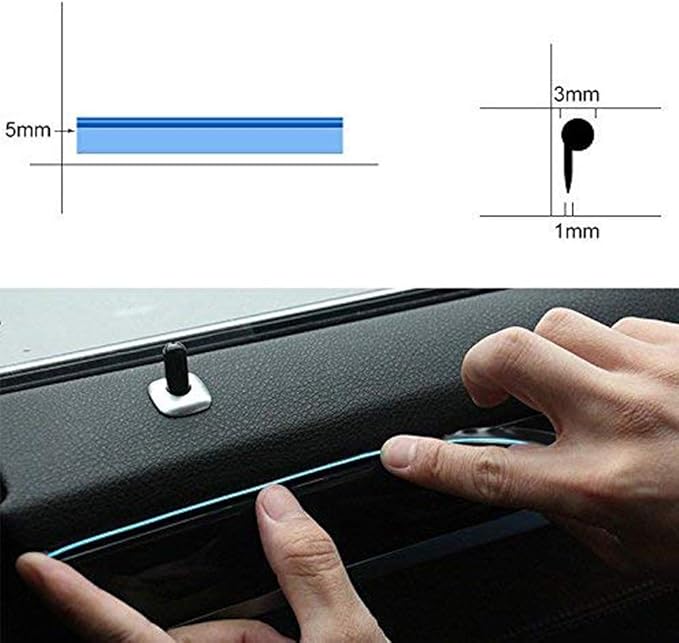 ABALDI USB Neon Light El Wire Glowing Electroluminescent Wire for Xmas Party Pub Indoor Outdoor Decoration with 5mm Sewing Edge 2M/6FT (Ice Blue)