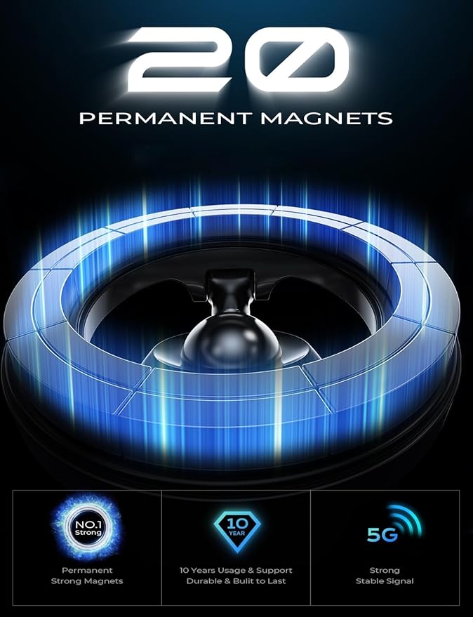 LISEN for MagSafe Car Mount [Strongest Magnet Power] Phone Mount for Car [Ultra Stable Exclusive Patent] All-Metal Magnetic Car Phone Holder Fit All Mobiles iPhone 16 15 14 13 Pro Max Plus.