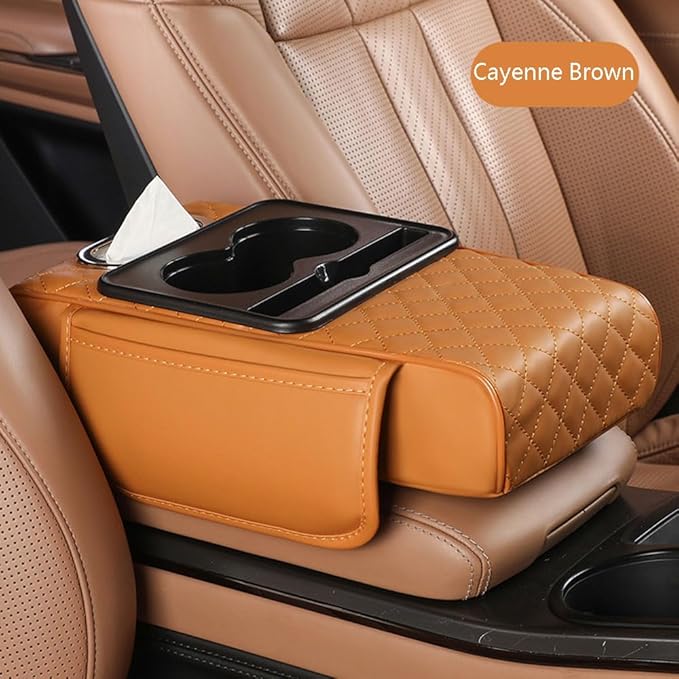 Center Console Cover for Jeep Cherokee 1984-2001 XJ,Car Center Console Cover,Armrest Storage Box Mat,Car Center Console Cushion Pad,Car Armrest Box Pad,Cayenne Brown