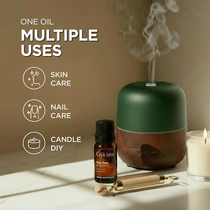 100% Pure Australian Tea Tree Essential Oil - 0.34 Fl Oz - Australian Tea Tree Oil for Hair, Skin, Diffuser, Aromatherapy & DIY Candle Making Scent