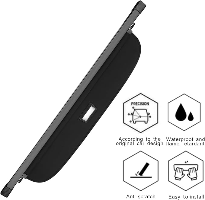 Cargo Cover Retractable Fit for Audi Q7 2016 2017 2018 2019 2020 2021 2022 2023 Retractable Trunk Rear Security Cover Trunk Cover Luggage Security Shield Shade