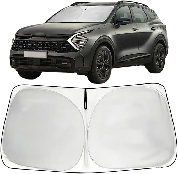 Windshield Sunshade for Kia Sportage 2023 2024 2025 2026 Custom Fit Front Window Sun Shade Cover for Sportage Foldable Sun Visor Keep Cool Block UV Heat Car Accessories