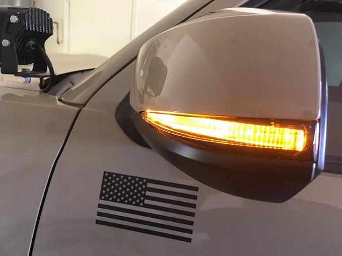 iJDMTOY Smoked Lens Dynamic Sequential Blink/Flow Full LED Side Mirror Turn Signal Light Assembly Kit Compatible with Toyota 2016-2023 Tacoma, 2019-2025 RAV4, 2020-up Highlander, etc