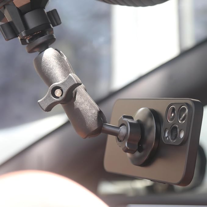 Magnetic Car Phone Holder for RAM B Size Mount, Compatible with Magsafe and 1 inch (25mm) Ball Conector (3.74" Arm)