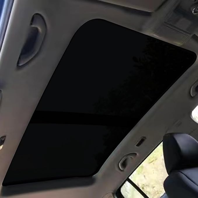 Sunshade Roof Compatible with Tiguan 2010-2017 SUV, Heat Insulation Sunroof Shade, Foldable Glass Roof Shade with Storage Bag, Black