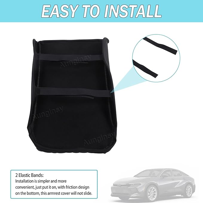 Aunginsy Leather Center Console Protector Cover Compatible with Toyota Crown Signia 2025/Crown 2023-2026, Car Center Console Armrest Seat Box Cover Cushion Lid Pad Waterproof Anti-Scratch Accessories