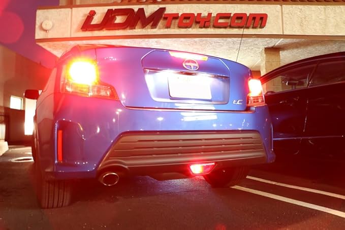iJDMTOY Super Bright Brilliant Red LED Lighting Kit Compatible With 2014-2016 Scion tC Rear Fog Light Assy