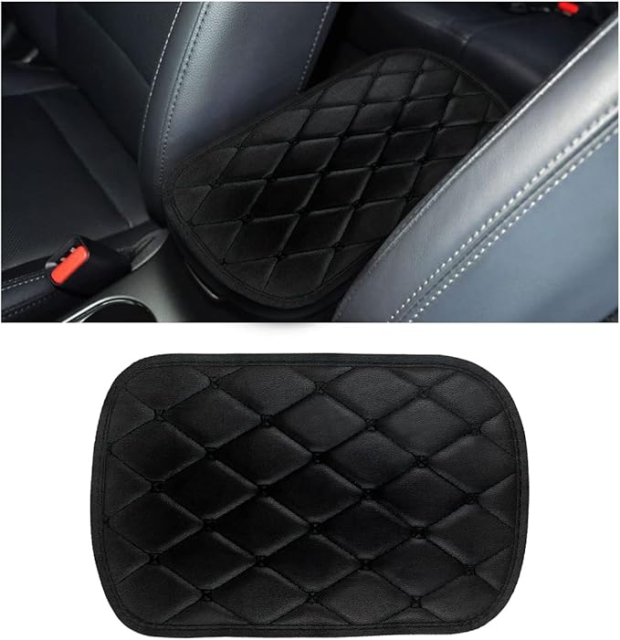 Auto Center Console Cushion Pad, Universal Waterproof Armrest Box Protection Pad/Cover Fit for Cars, Vehicles, SUVs, Comfort, Car Interior Accessories for Men Women (Black)