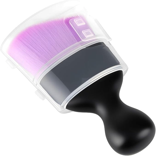 Car Detailing Brush, Soft Bristle Cleaning Brush, Scratch-Free Auto Duster Tool for Dashboard, Air Vents, Leather & Interior Cleaning (Black&Purple&Rose with Cap)