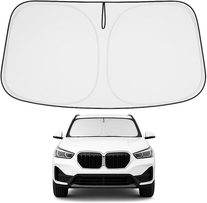 Proadsy 2026 Upgrade Front Windshield Sun Shade Foldable Sunshade Protector Custom Fit 2016-2022 BMW X1 F48 Accessories