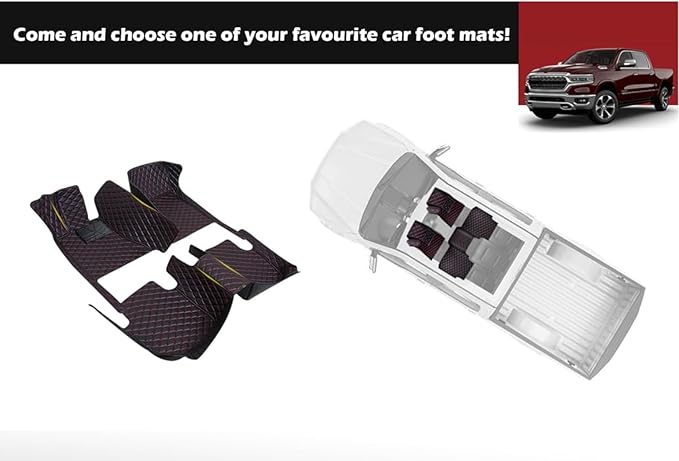 Yaruicar Custom Personalized Floor Mats for Cars Luxury Full Coverage All Car Floor Mats Anti-Slip Leather Car Mat Set Trucks & SUVs Trucks Automotive Floor Mats Liners (White)
