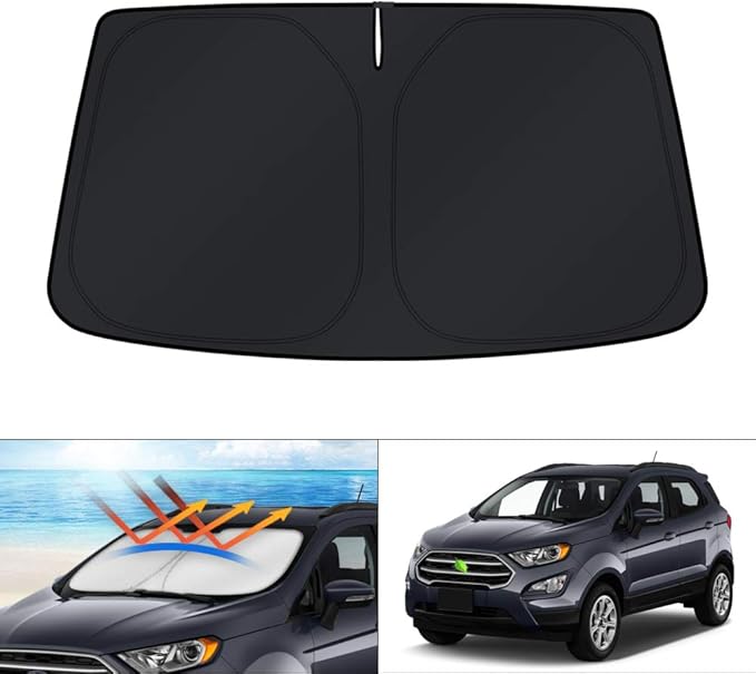 KUST Windshield Sun Shade for 2014-2022 Ford EcoSport Accessories Sunshade Foldable Window Sun Visor Protector Blocks UV Rays Keep Your Car Cool