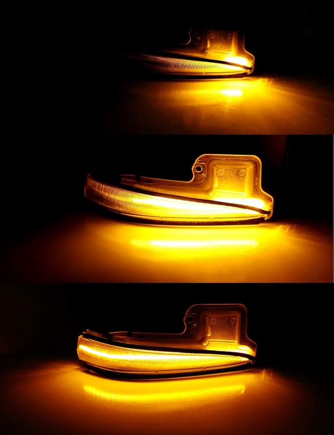 iJDMTOY Clear Lens Dynamic Sequential Blink/Flow Full LED Side Mirror Turn Signal Light Assembly Kit Compatible with Toyota 2016-2023 Tacoma, 2019-2025 RAV4, 2020-up Highlander, etc