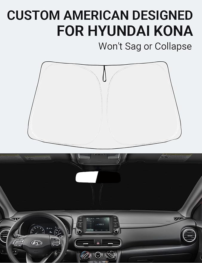 Proadsy 2026 Upgrade Front Windshield Sun Shade Foldable Sunshade Protector Custom Fit 2018-2023 Sedan Accessories