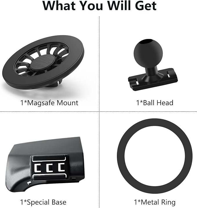 for MagSafe Dodge Ram Phone Mount, Exclusive Fit for Dodge Ram 1500 2500 3500 2013-2018, for iPhone 17/16/15/14/13/12/Mini Series, Air Vent Accessories