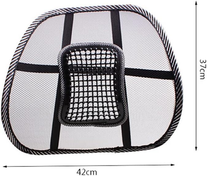 Car Seat Chair Massage Back Lumbar Support Mesh Ventilate Cushion Pad Auto Seat Back Cushion Home Office Waist Breathable Density Mesh for Back Pain and Poor Posture Fits to All Chair