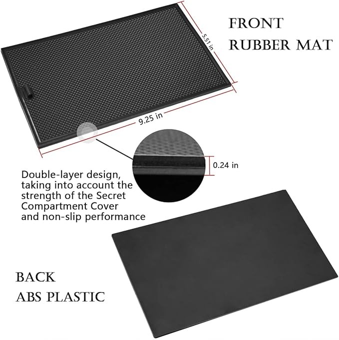 EDBETOS Center Console Secret Compartment Cover Compatible with GMC Sierra 1500/Chevy Silverado 1500 2014-2018, Sierra/Silverado 2500/3500 HD 15-19 Armrest Storage Lid Hidden Accessories Secret Pocket